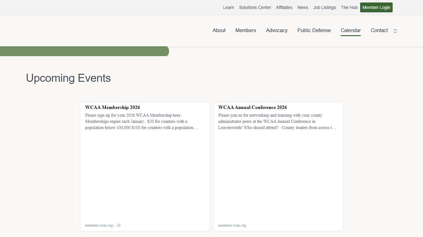 WSAC Calendar – Washington State Association of Counties